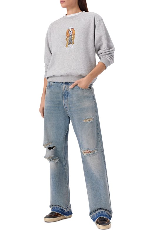 Кожаные кеды Soul-Star Golden Goose Deluxe Brand GWF00464.F005051 Леопардовый  GWF00464.F005051 Фото 2
