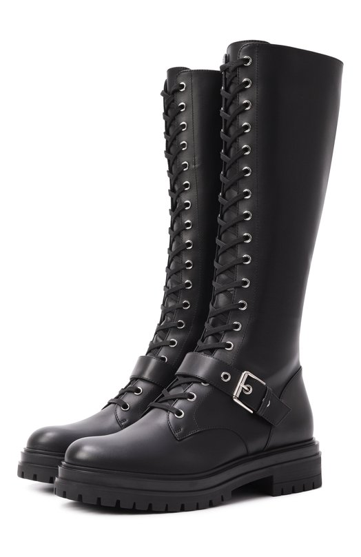 Кожаные сапоги Gianvito Rossi G80172.20G0M.CLNNER0 Чёрный G80172.20G0M.CLNNER0