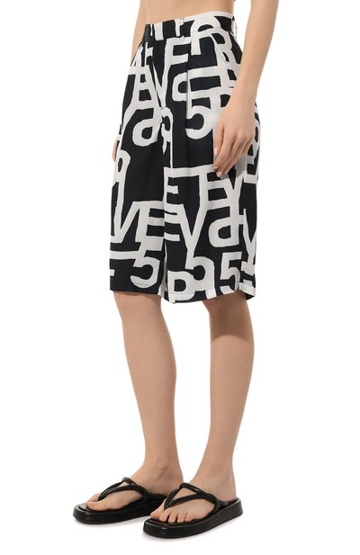 Шорты из вискозы 5PREVIEW черно-белого цвета по цене 16960 руб., арт. 5PWSP23033, фото 3 Шорты из вискозы 5PREVIEW, арт. 5PWSP23033, фото 3