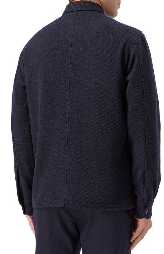 Куртка-рубашка из шерсти и кашемира Stefano Ricci SP007986/WC005R Синий  SP007986/WC005R Фото 4