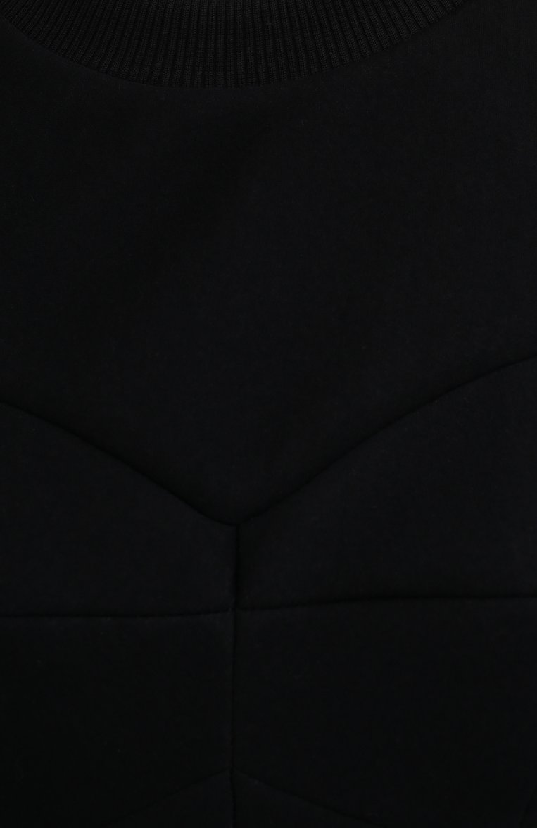 Женский пуловер DOLCE & GABBANA черного цвета, арт. F9J59T/HUMLX | Фото 5 (Рукава: Длинные; Материал внешний: Синтетический материал; Материал сплава: Проставлено; Женское Кросс-КТ: Пуловер-одежда; Драгоценные камни: Проставлено; Длина (для топов): Укороченные; Стили: Романтичный; Материал подклада: Хлопок)