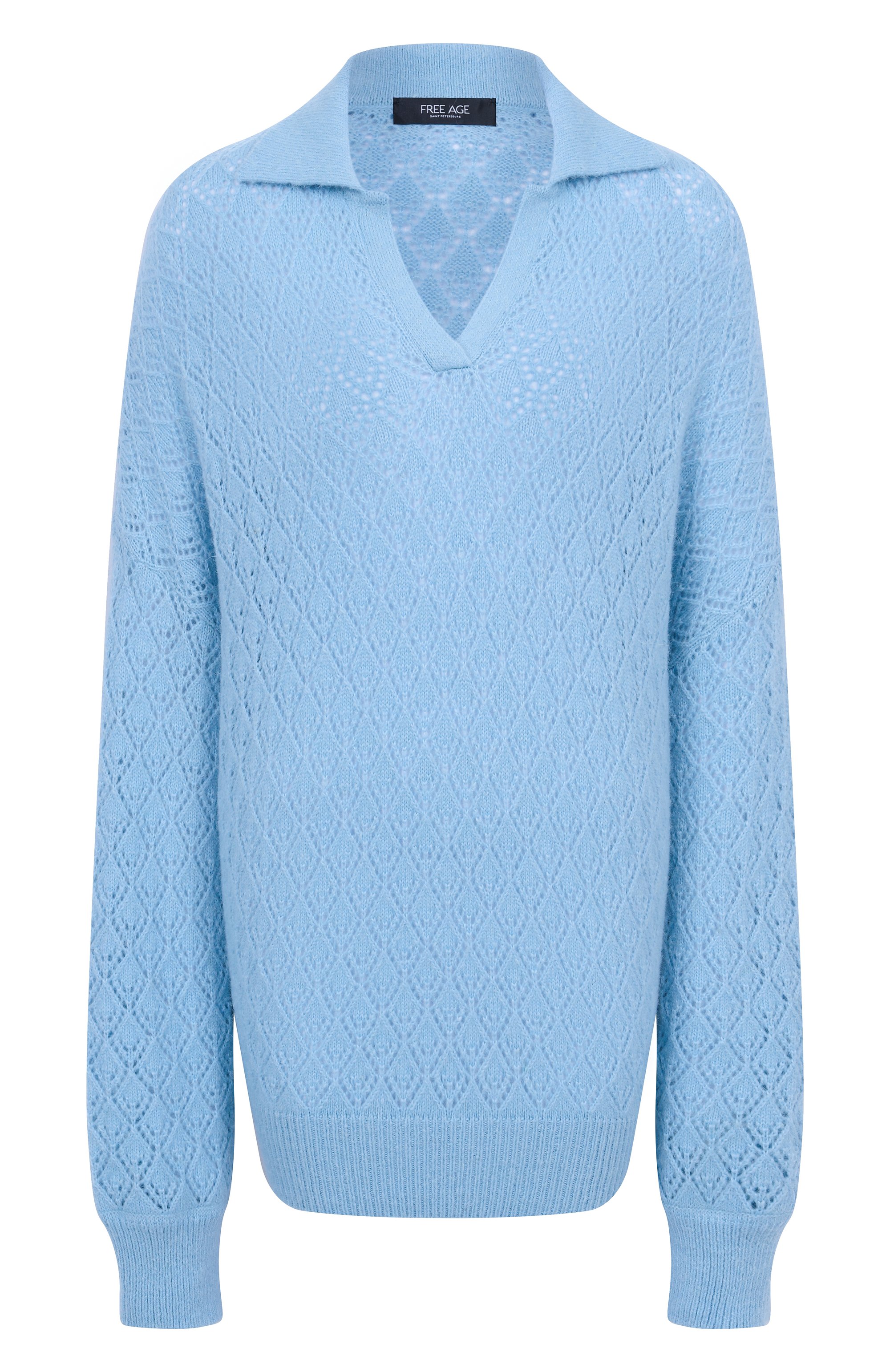 Поло FREEAGE голубого цвета по цене 36080 руб., арт. W26.JM137.2088.401, фото 1 Поло FREEAGE, арт. W26.JM137.2088.401, фото 1