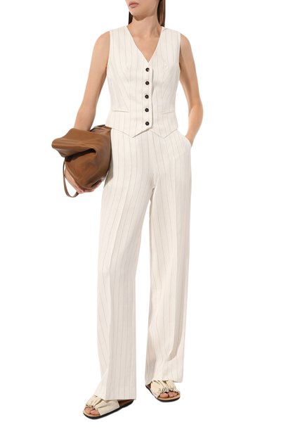 Жилет NOBLE&BRULEE хаки цвета по цене 45000 руб., арт. NB42/040321/20, фото 2 Жилет NOBLE&BRULEE, арт. NB42/040321/20, фото 2