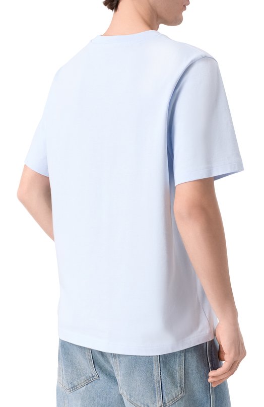 Хлопковая футболка Casablanca M-SP26-JTS-001-09 Голубой  M-SP26-JTS-001-09 Фото 4