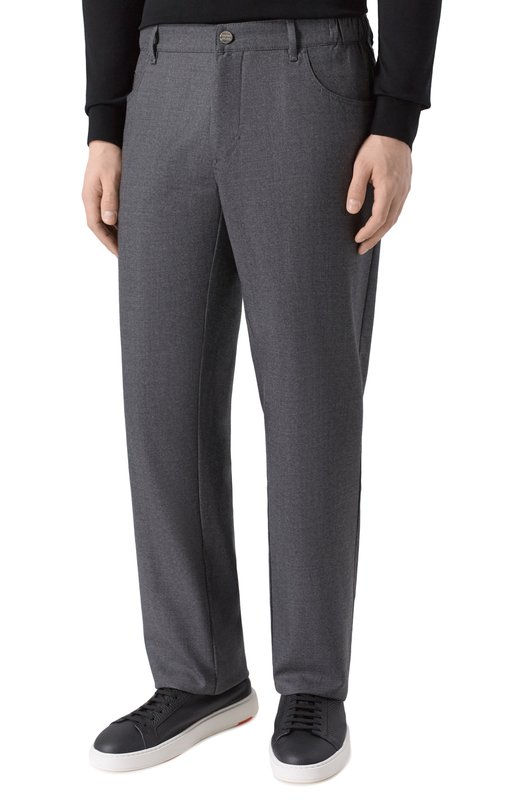 Шерстяные брюки Zilli J5T101M0201VSGE00 Серый  J5T101M0201VSGE00 Фото 3