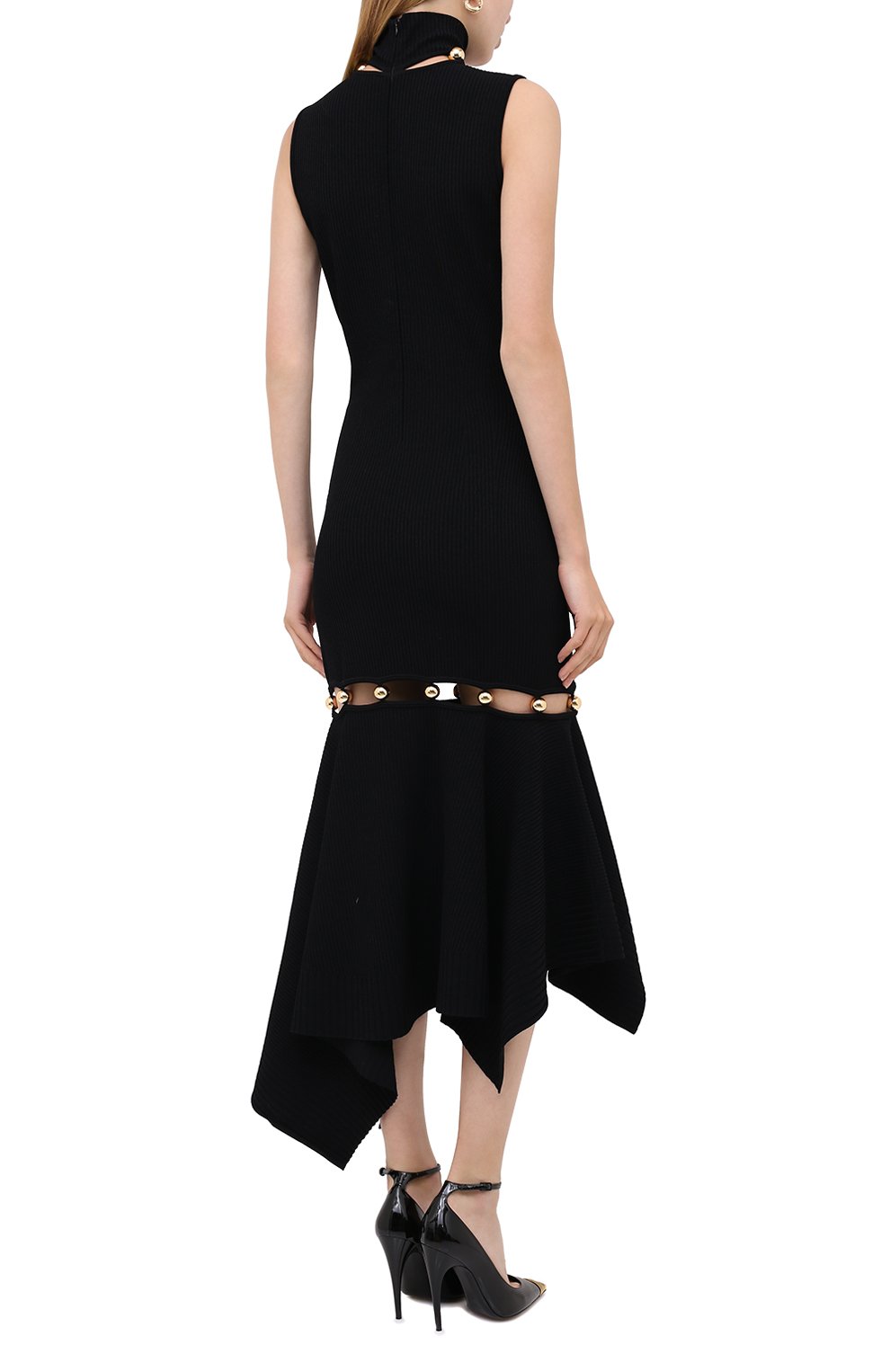 Платье из вискозы ALEXANDER MCQUEEN, арт. 633642/Q1APN, фото 4