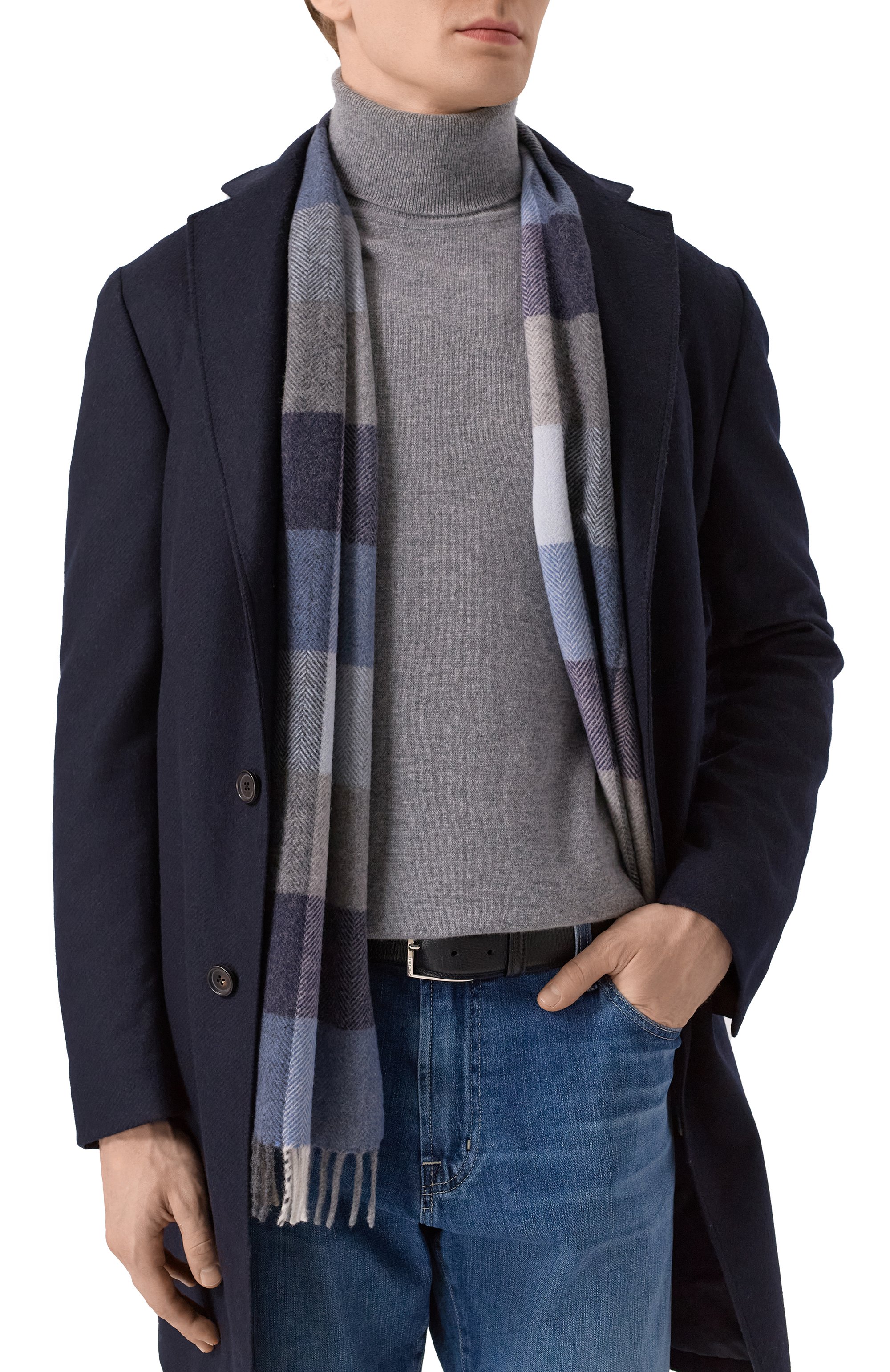 Шарф из шерсти и кашемира ANDREA CAMPAGNA, арт. 623252, фото 2