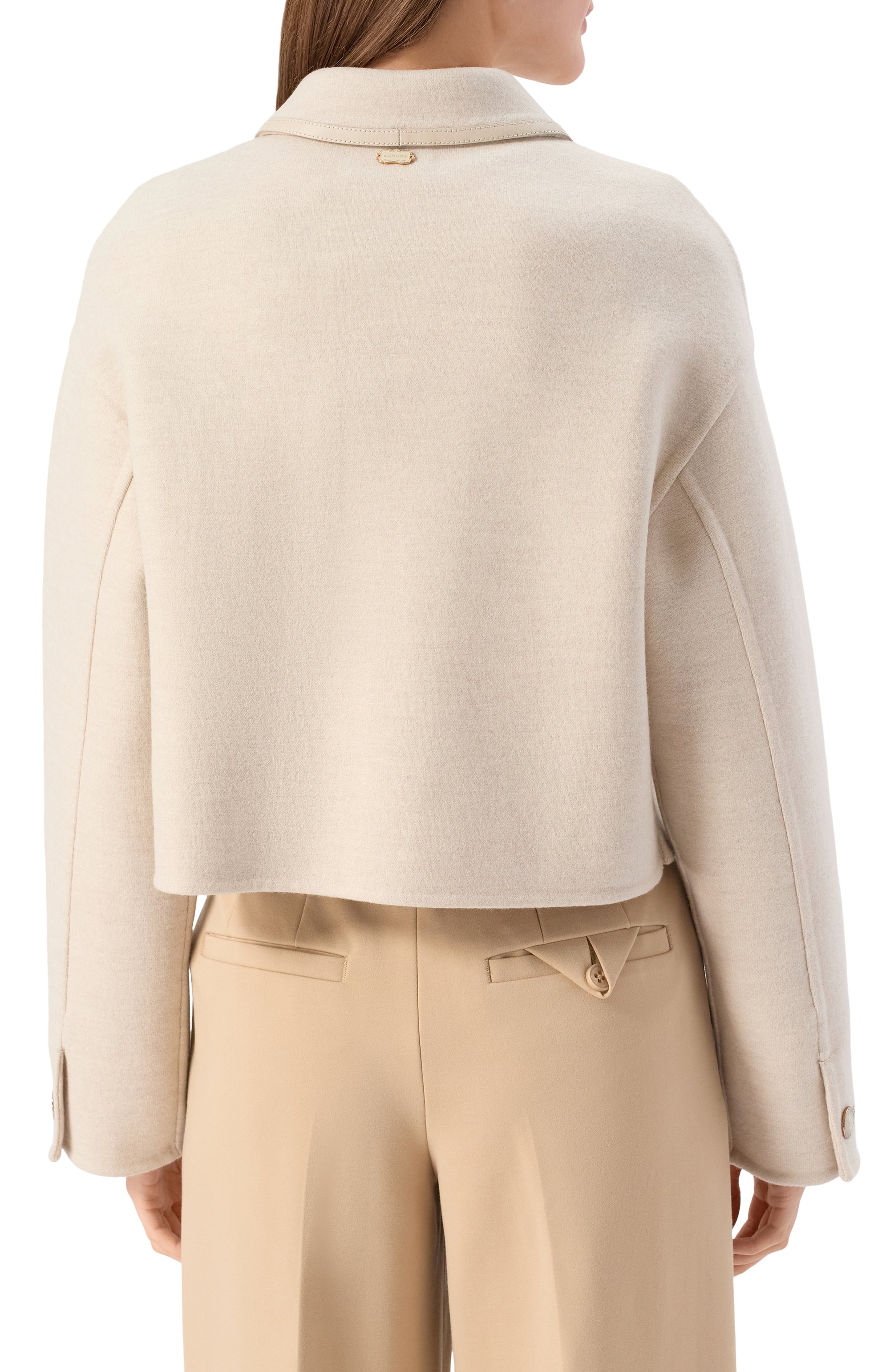 Жакет из кашемира и шерсти AGNONA кремового цвета по цене 467000 руб., арт. TF1007E/MD709E, фото 4 Жакет из кашемира и шерсти AGNONA, арт. TF1007E/MD709E, фото 4