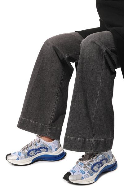 Текстильные кроссовки gucci run GUCCI, арт. 680903 USN10, фото 3