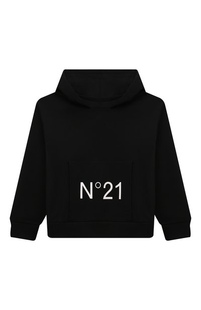 Хлопковое худи N21 черного цвета по цене 9950 руб., арт. N21893/N0154, фото 1 Хлопковое худи N21, арт. N21893/N0154, фото 1