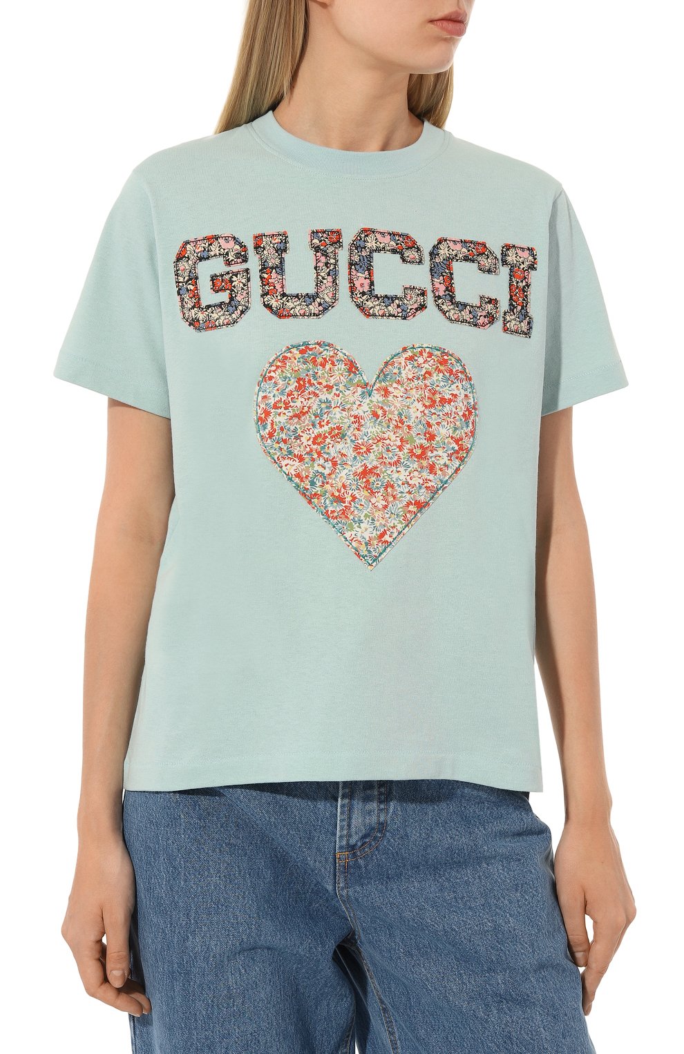Хлопковая футболка GUCCI, арт. 580762 XJC0J, фото 3