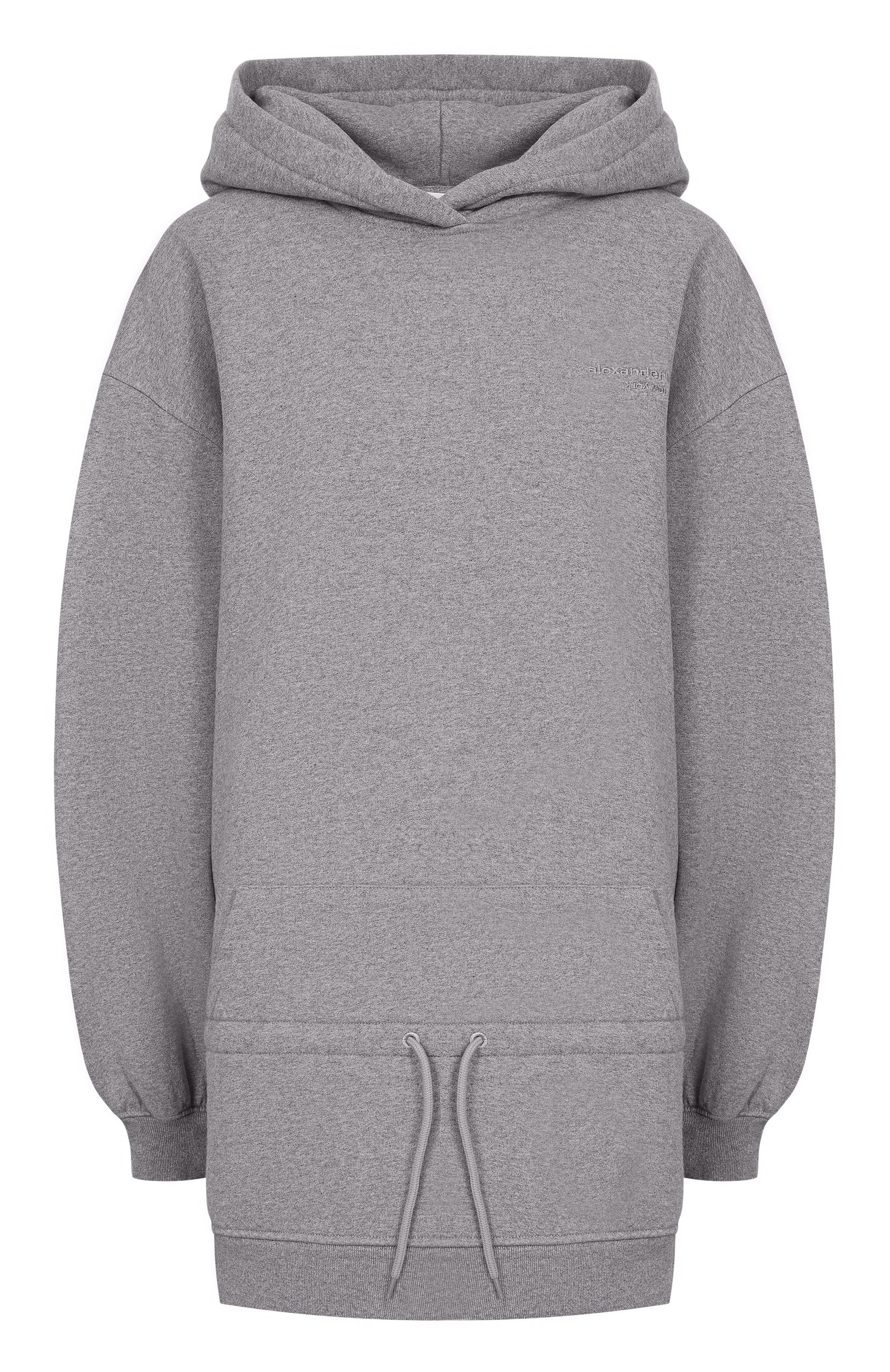 Хлопковое платье ALEXANDERWANG.T серого цвета по цене 95650 руб., арт. 4CC1261176, фото 1 Хлопковое платье ALEXANDERWANG.T, арт. 4CC1261176, фото 1