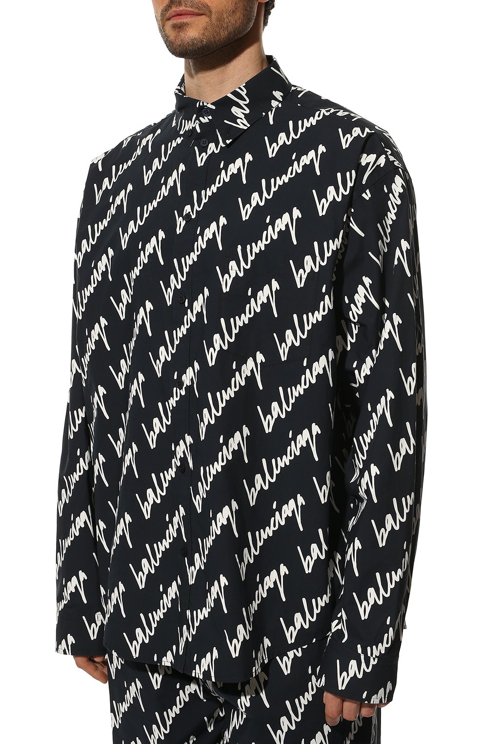 Хлопковая рубашка BALENCIAGA, арт. 662983/TLLJ4, фото 3