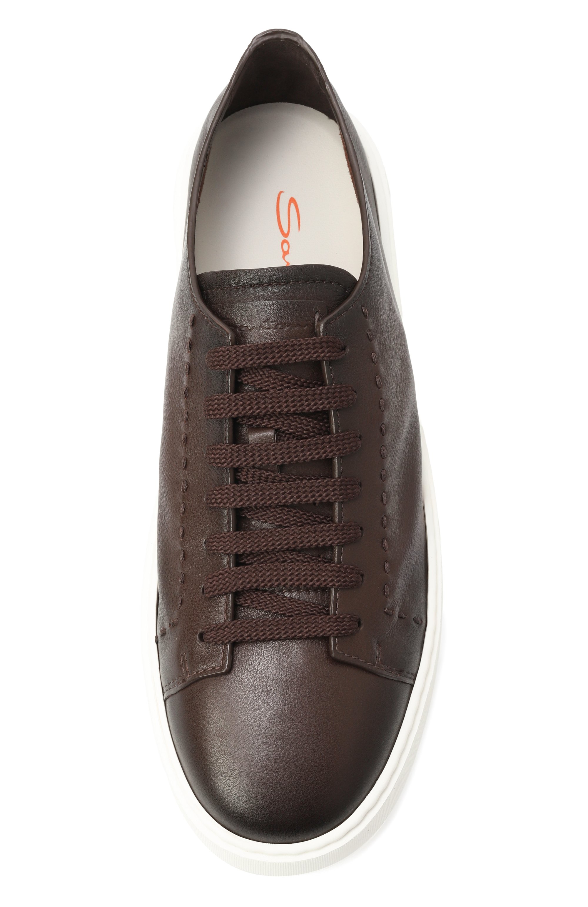 Кожаные кеды cleanic SANTONI, арт. MBCG22065BARTAFB, фото 6