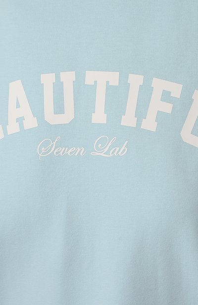 Хлопковая футболка SEVEN LAB, арт. T B-01 blue, фото 5