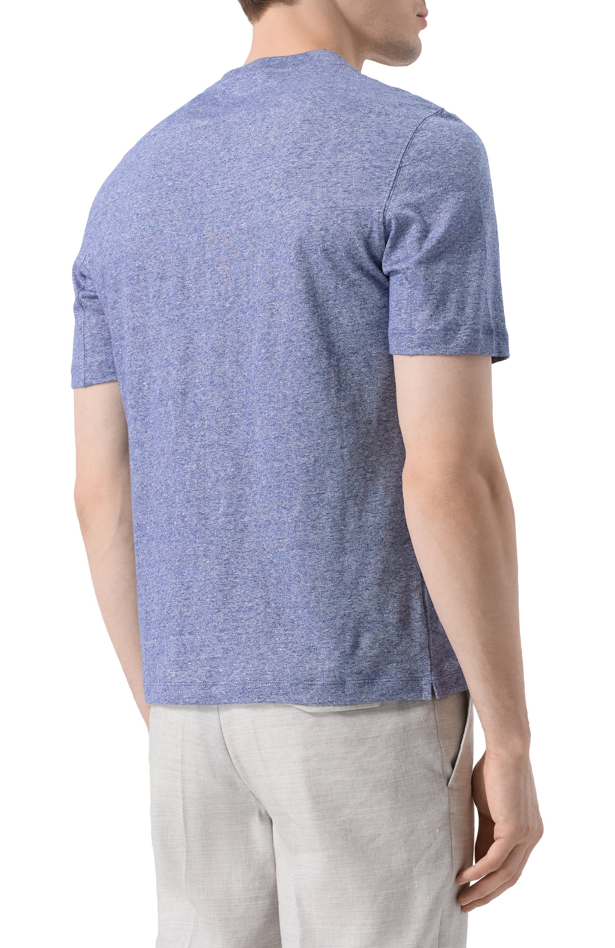 Футболка изо льна и хлопка BRUNELLO CUCINELLI, арт. MW8351308, фото 4