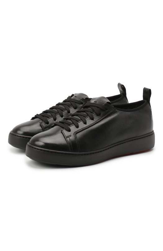 

Кожаные кеды Santoni, Чёрный