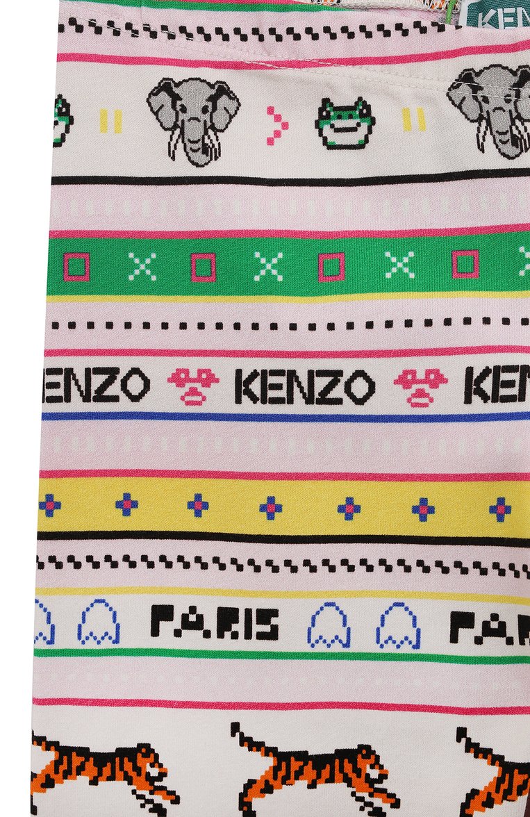 Детские хлопковые легинсы KENZO разноцветного цвета, арт. K14271/6Y-12Y | Фото 3 (Материал внешний: Хлопок; Нос: Не проставлено; Девочки Кросс-КТ: Леггинсы-одежда; Ростовка одежда: 6 лет | 116 см, 8 лет | 128 см, 10 - 11 лет | 140 - 146см, 12 лет | 152 см)