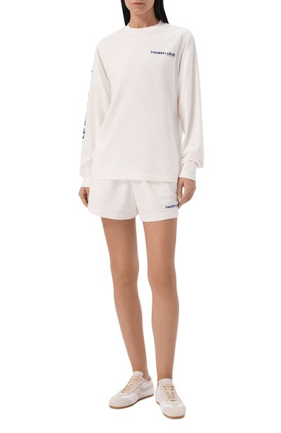 Хлопковый лонгслив SPORTY AND RICH белого цвета по цене 16450 руб., арт. T005971183WH01, фото 2 Хлопковый лонгслив SPORTY AND RICH, арт. T005971183WH01, фото 2