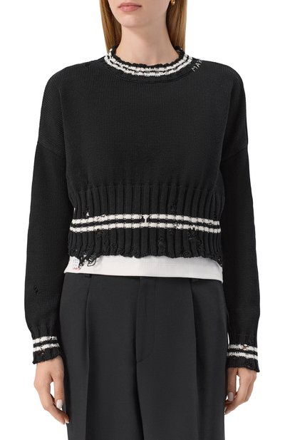 Хлопковый свитер MARNI, арт. GCMD0276Q2/UFC652, фото 3