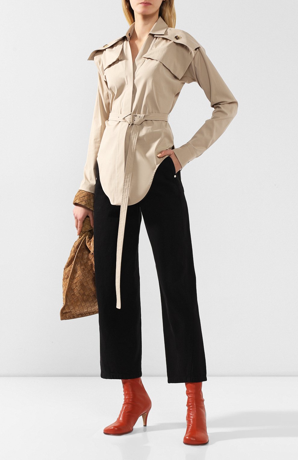 Хлопковая блузка BOTTEGA VENETA, арт. 606440/VKIX0, фото 2