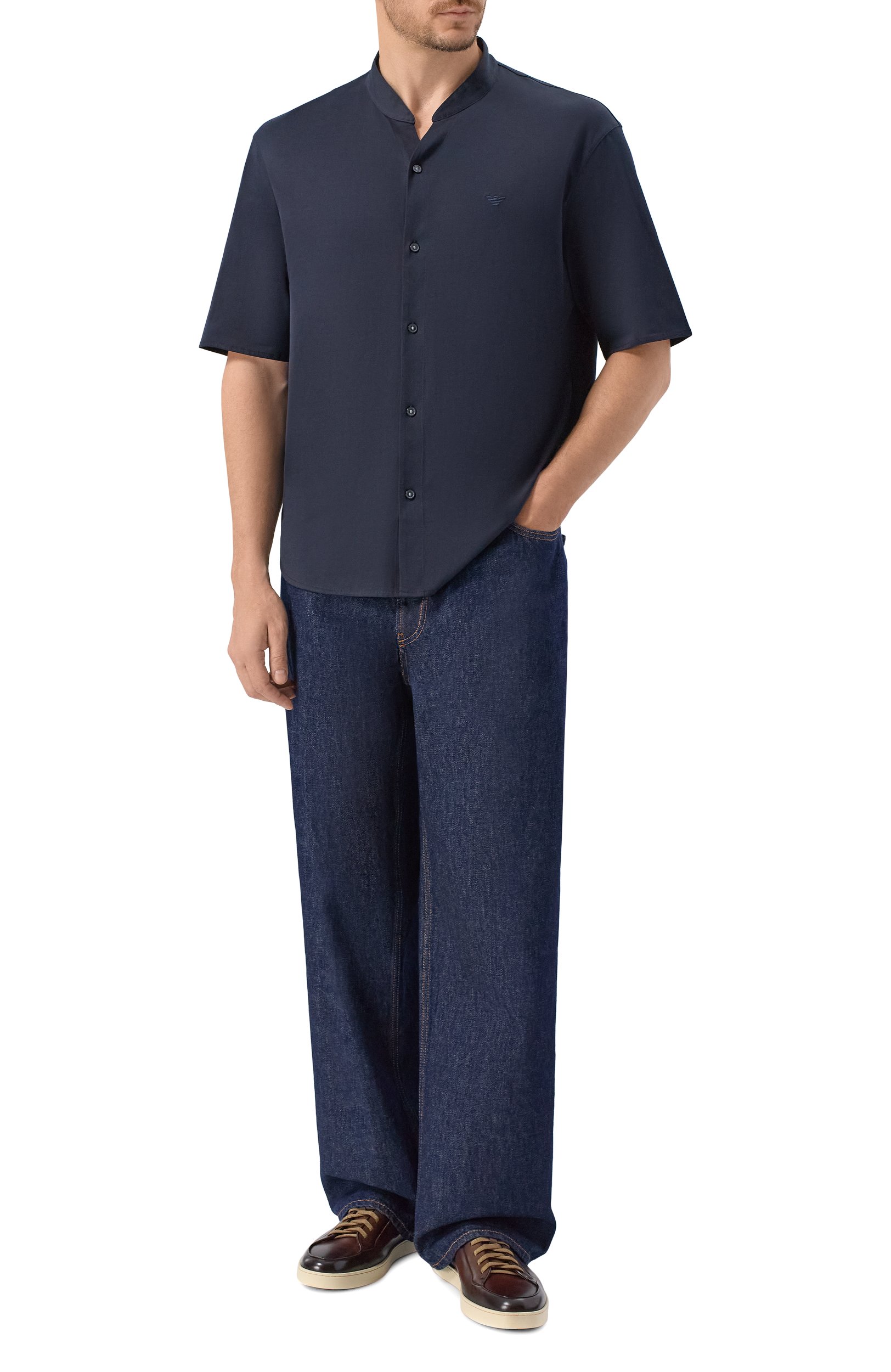 Джинсы EMPORIO ARMANI темно-синего цвета по цене 29750 руб., арт. EM006488/AF29666, фото 2 Джинсы EMPORIO ARMANI, арт. EM006488/AF29666, фото 2