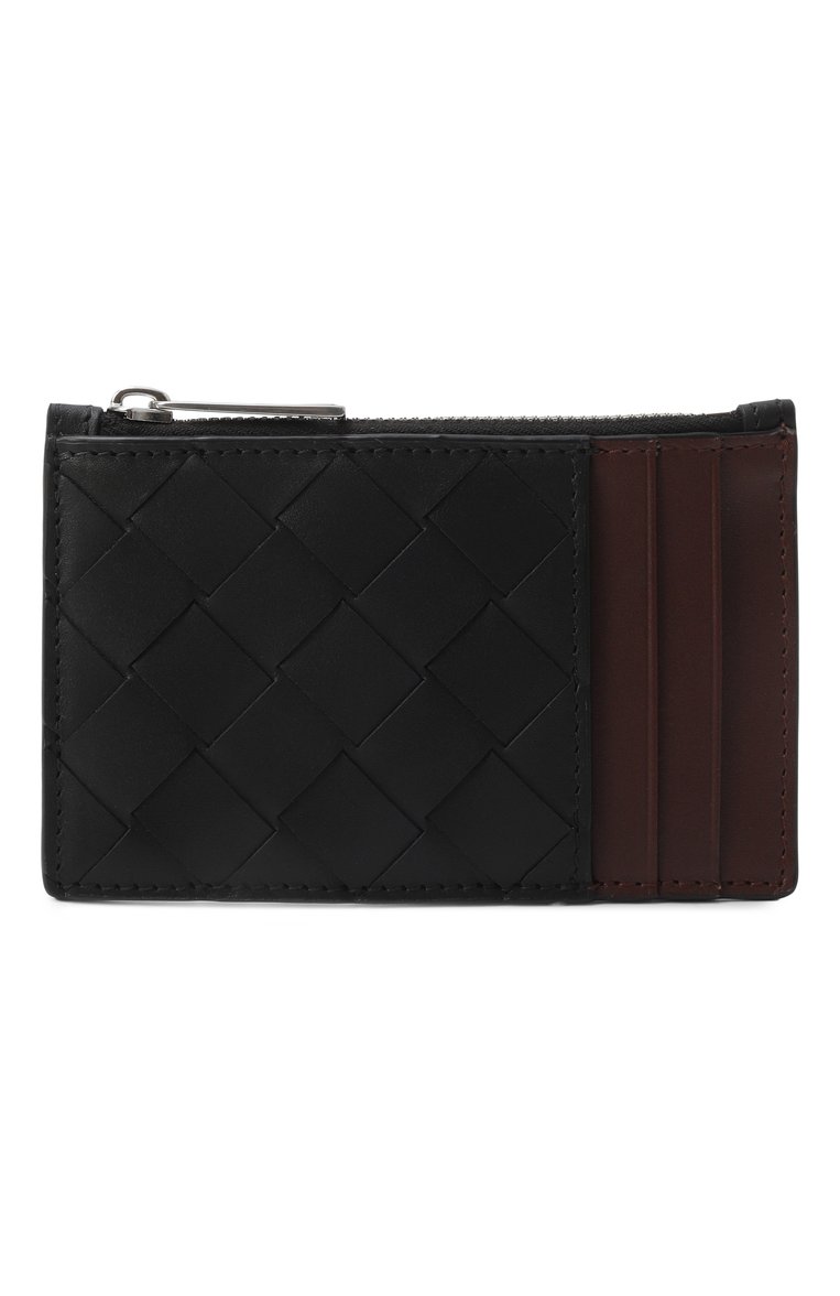Мужской кожаный футляр для кредитных карт BOTTEGA VENETA черного цвета, арт. 814706/VCPQ5 | Фото 1 (Нос: Не проставлено; Материал: Натуральная кожа)