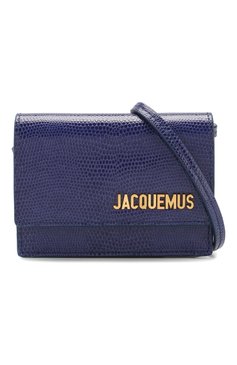 Женская сумка le bello JACQUEMUS синего цвета, арт. 201BA16/63350 | Фото 5 (Ремень/цепочка: На ремешке; Размер: mini; Материал: Натуральная кожа; Сумки-технические: Сумки через плечо; Драгоценные камни: Проставлено; Материал сплава: Проставлено)