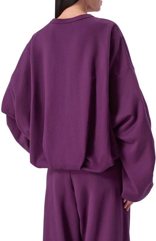 Хлопковый свитшот Dries Van Noten 131109/3611 Фиолетовый  131109/3611 Фото 4