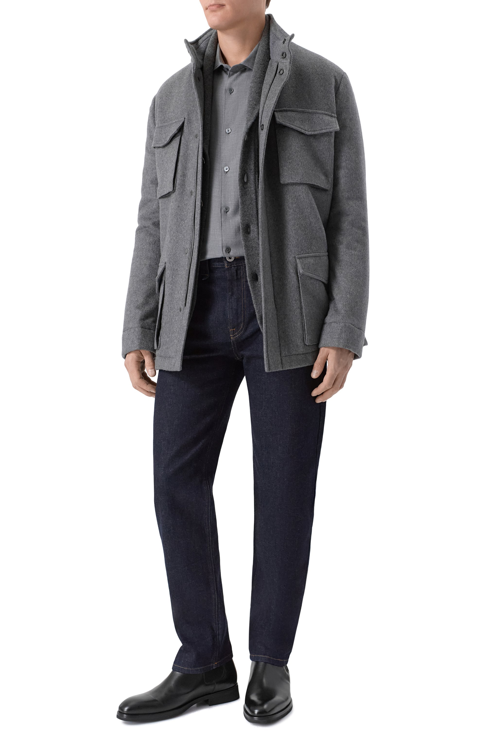 Рубашка из хлопка и кашемира ZEGNA, арт. SRF5/RE8X44A6, фото 2