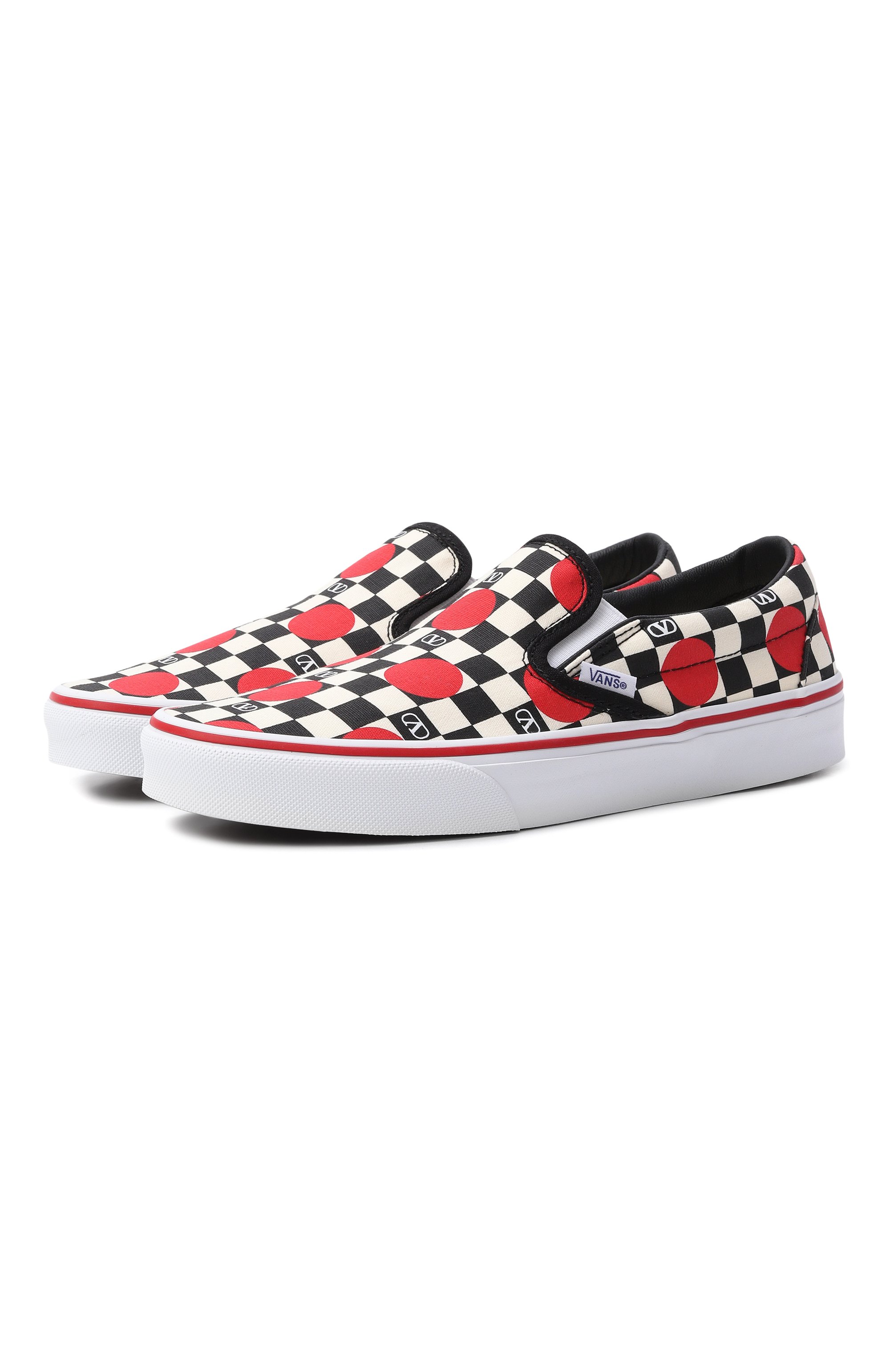 Текстильные слипоны valentino garavani x vans VALENTINO, арт. 8W2S0NY9/WHX, фото 1