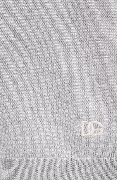 Кардиган из шерсти и вискозы DOLCE & GABBANA светло-серого цвета по цене 78050 руб., арт. L5KWMJ/JGME6_001, фото 3 Кардиган из шерсти и вискозы DOLCE & GABBANA, арт. L5KWMJ/JGME6_001, фото 3