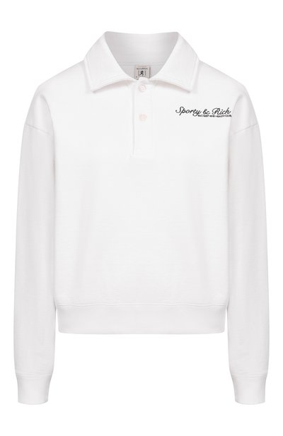 Женское хлопковое поло SPORTY AND RICH, арт. ST07261325WH01