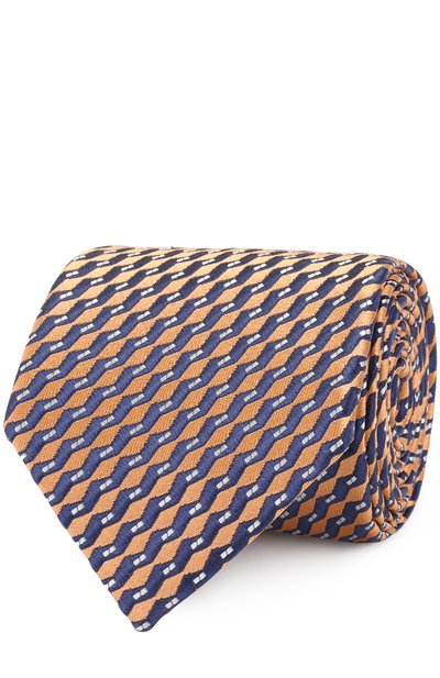 Мужской шелковый галстук с узором ZEGNA, арт. Z9E071L8