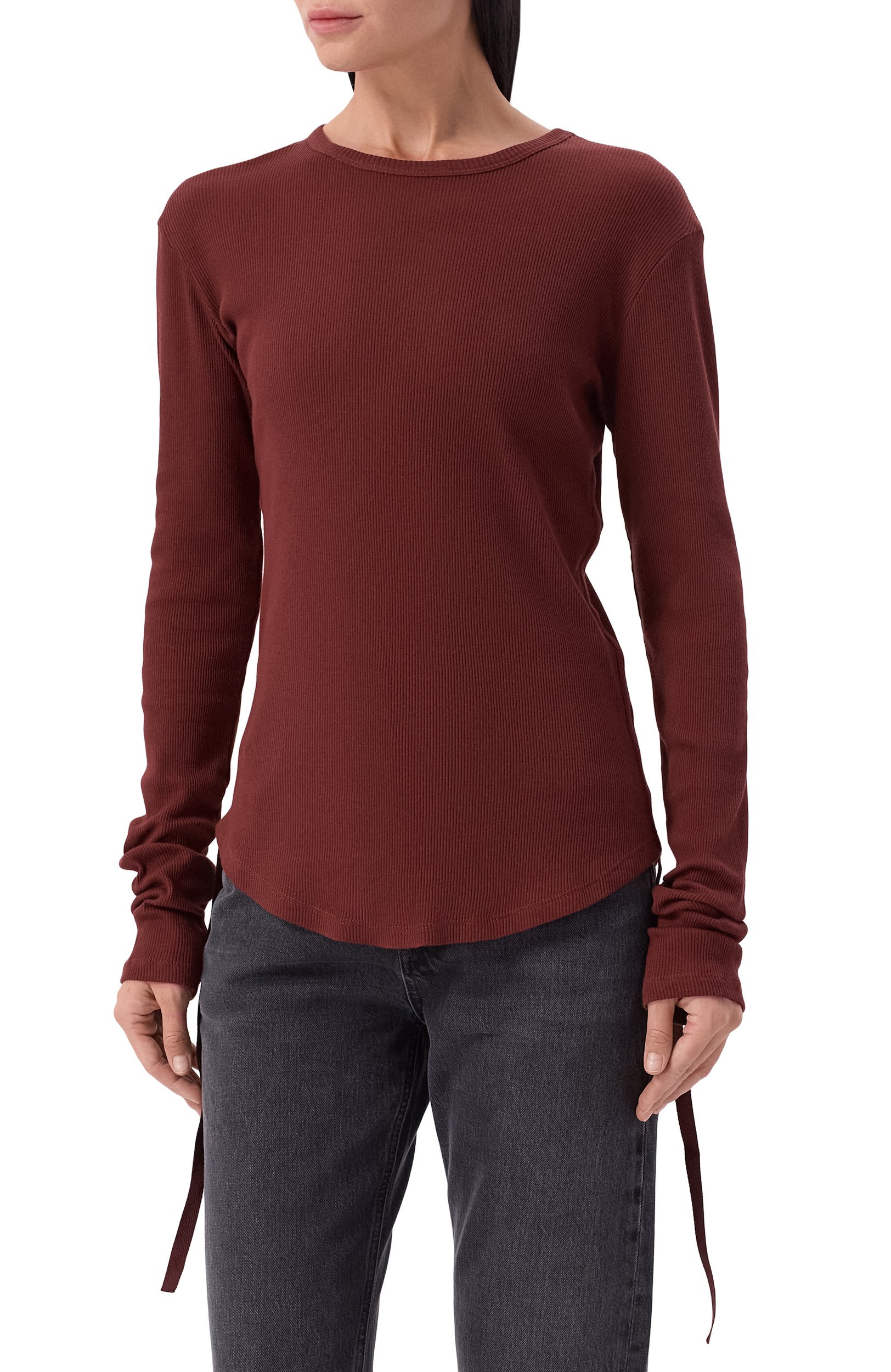 Хлопковый лонгслив ANN DEMEULEMEESTER, арт. B0014242/FA659, фото 3