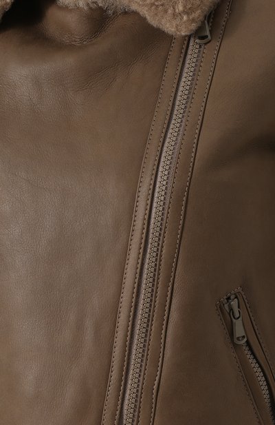 Дубленка на меховой подкладке с поясом BRUNELLO CUCINELLI, арт. MPBRG8624, фото 5