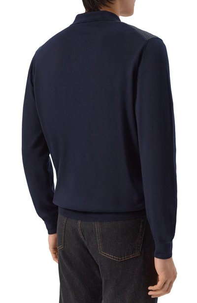 Поло из шерсти и шелка CORNELIANI, арт. 28M587/2A25144, фото 4