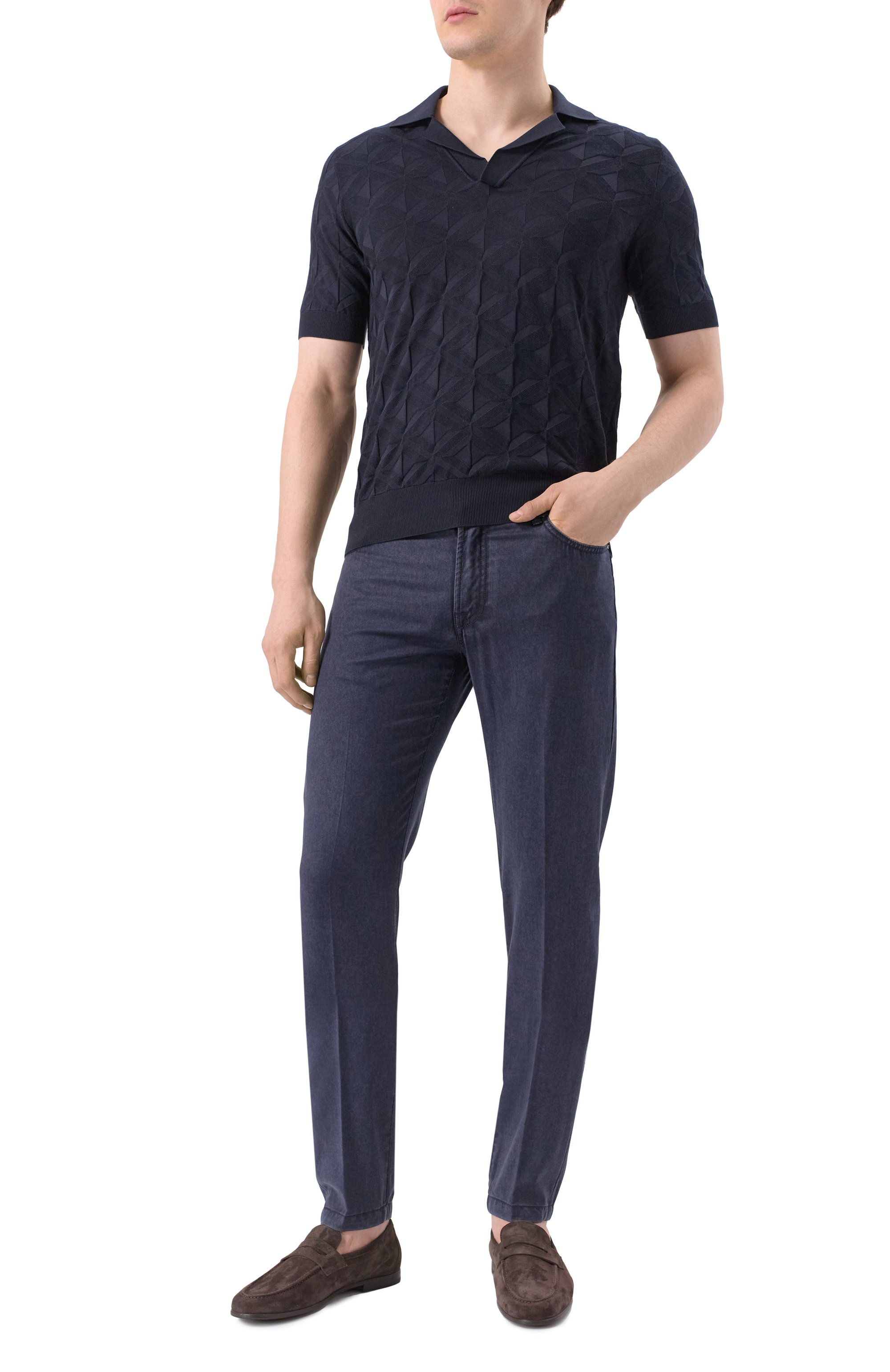 Шелковое поло DOLCE & GABBANA, арт. GXZ56Z/JBSLG, фото 2