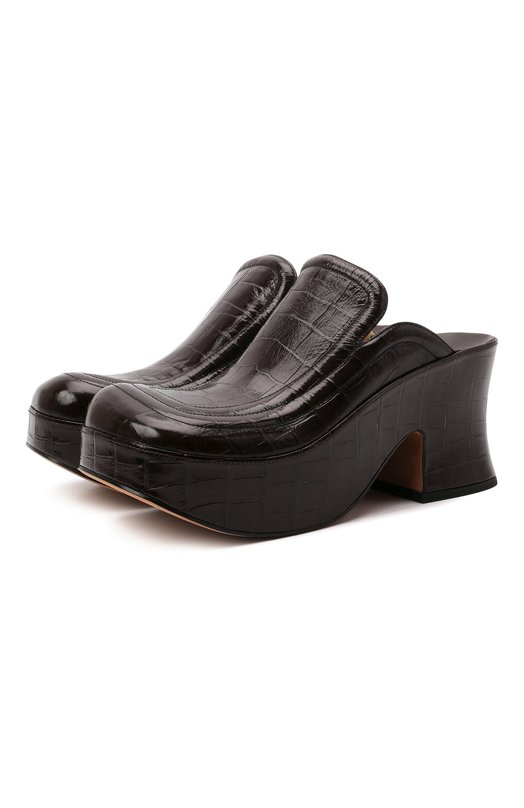 фото Кожаные сабо wedge bottega veneta