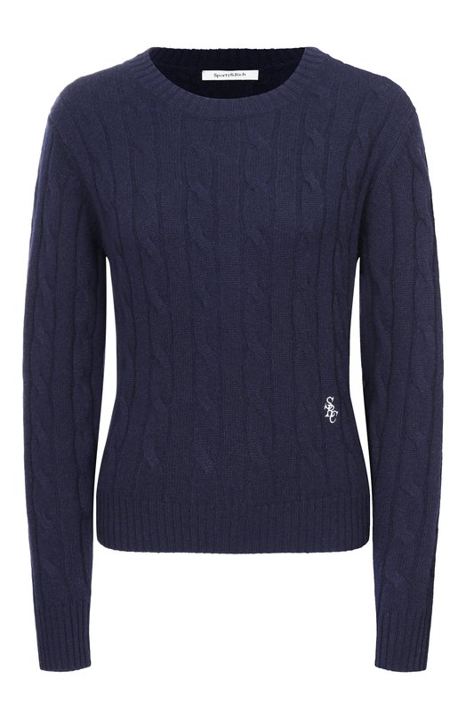 Свитер из кашемира и шерсти Sporty and Rich WS06665302BL106 Синий WS06665302BL106