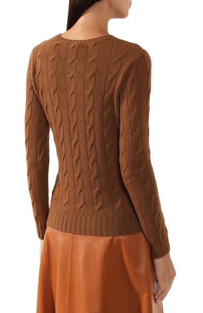 Кашемировый пуловер RALPH LAUREN коричневого цвета по цене 84350 руб., арт. 290615209, фото 4 Кашемировый пуловер RALPH LAUREN, арт. 290615209, фото 4