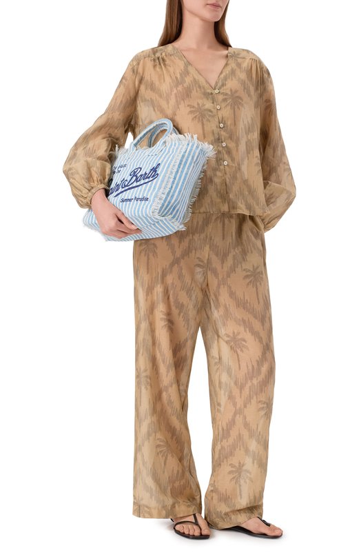 Сумка-тоут Colette MC2 Saint Barth STBA C0LETTE LINEN/01466H Голубой  STBA C0LETTE LINEN/01466H Фото 7