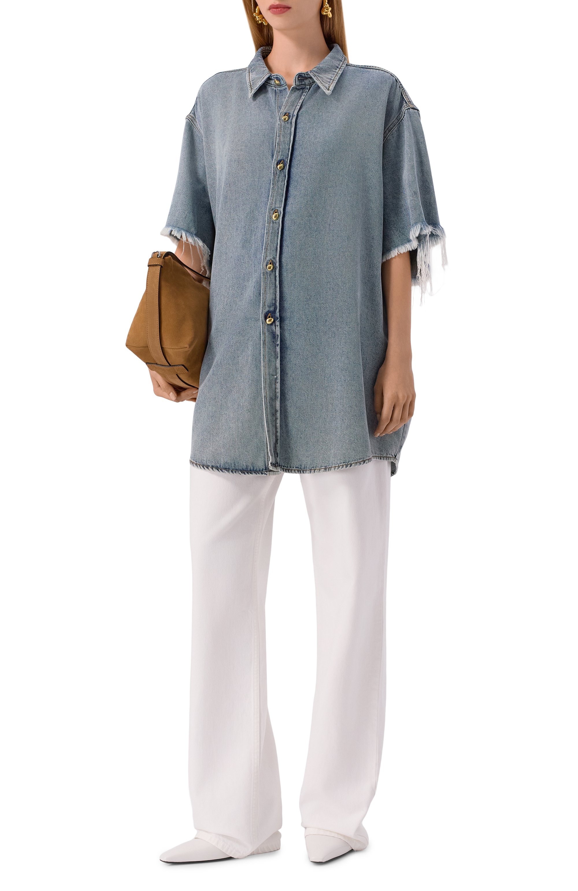 Джинсовая рубашка tina DARKPARK синего цвета по цене 73800 руб., арт. WSH03/TBL01, фото 2 Джинсовая рубашка tina DARKPARK, арт. WSH03/TBL01, фото 2