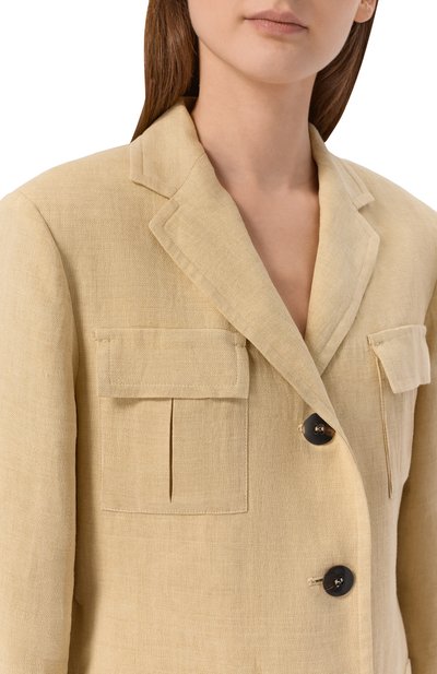 Льняной жакет MAX MARA STUDIO, а рт. MSTADESS0, фото 5