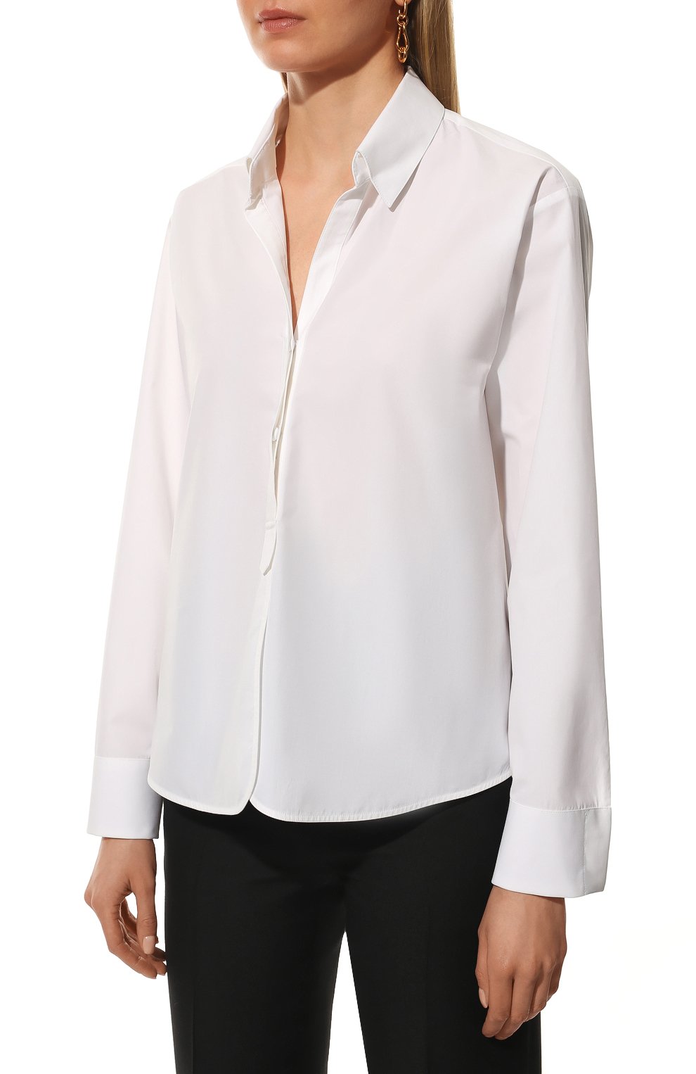 Хлопковая рубашка GIORGIO ARMANI белого цвета по цене 126000 руб., арт. 2SHCC02J/T034V, фото 3 Хлопковая рубашка GIORGIO ARMANI, арт. 2SHCC02J/T034V, фото 3