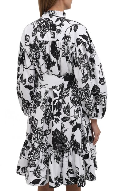 Хлопковое платье MSGM черно-белого цвета по цене 49950 руб., арт. 3141MDA29 217653, фото 4 Хлопковое платье MSGM, арт. 3141MDA29 217653, фото 4
