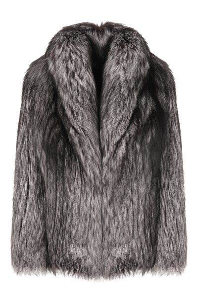 Женская шуба из лисы MVST, арт. M052/SILVER FOX
