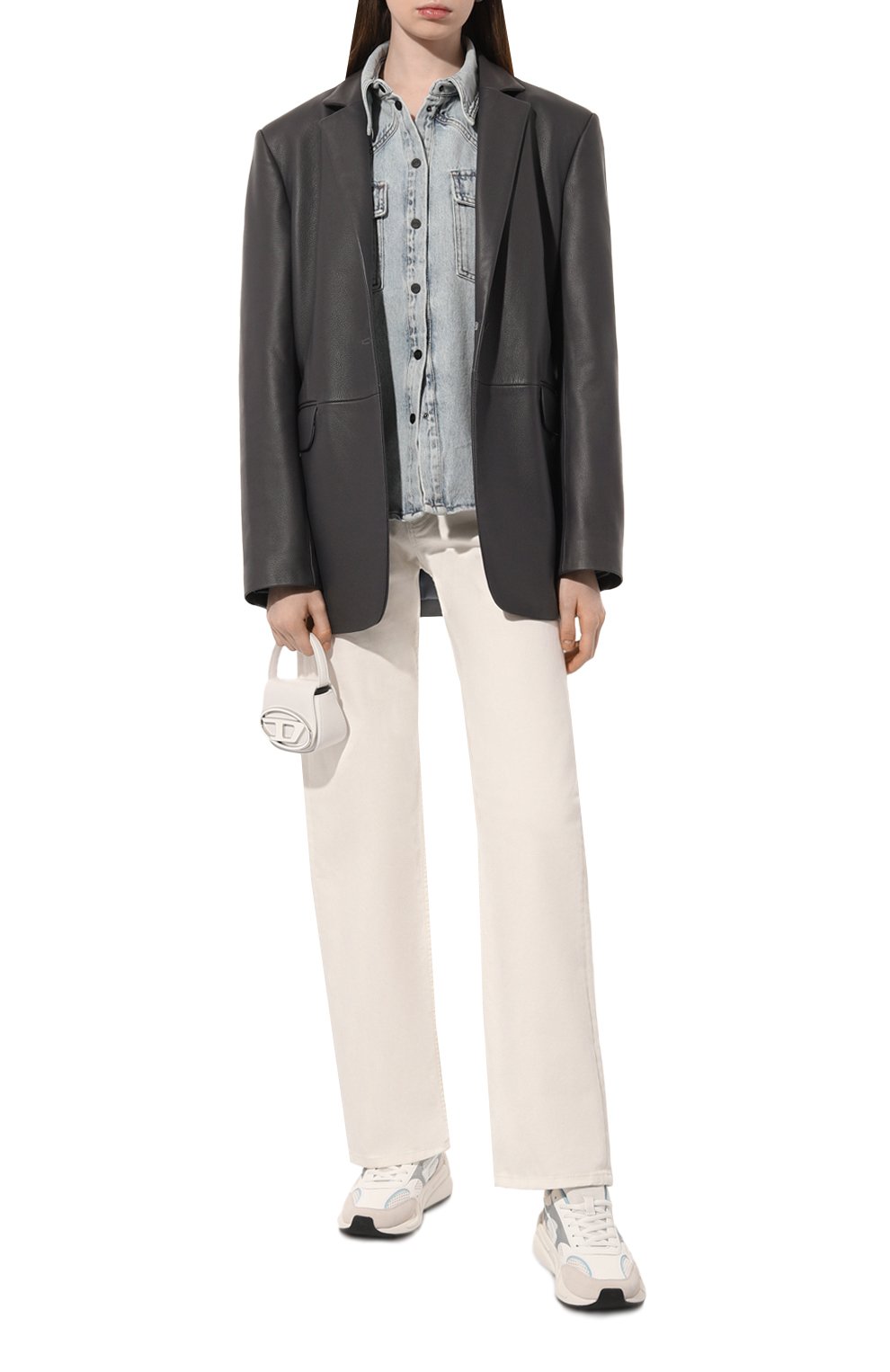 Джинсы HUGO белого цвета по цене 13100 руб., арт. 50490516, фото 2 Джинсы HUGO, арт. 50490516, фото 2