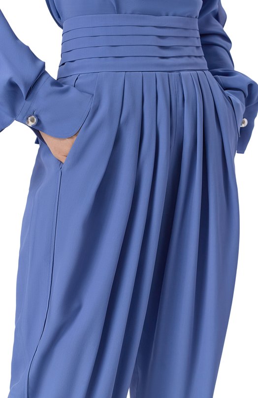 Брюки из вискозы и шелка Lanvin RW-TR0025-6253-P26 Синий  RW-TR0025-6253-P26 Фото 5