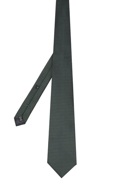 Шелковый галстук ZEGNA темно-зеленого цвета по цене 22850 руб., арт. Z4E07/1XW, фото 2 Шелковый галстук ZEGNA, арт. Z4E07/1XW, фото 2